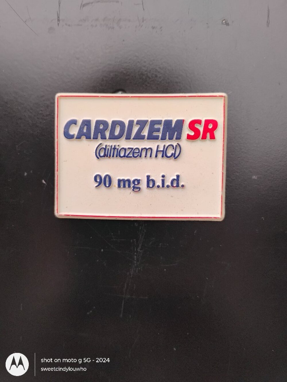 vintage magnet pharma advertising collectible Cardizem SR fridge magnet 1990s